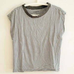 LOFT Green+white stripe muscle tank - Size Small